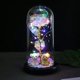 thumbnail image 1 of Adornos de cubierta de vidrio con flores eternas, simulación de rosas láser, luz LED, regalo creativo para el día de San Valentín, pareja, nacimiento, 1 of 6