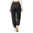 thumbnail image 4 of Tumotour Plus Size Sweatpants for Women Elastic High Waist Cuffed Pants Casual Drawstring Athletic Workout Running Joggers with Side Pockets, 4 of 8