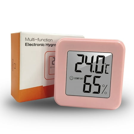 

VeliToy Mini Home Thermometer Real Time Monitoring Function for Kitchen Restroom Bathroom(Pink)