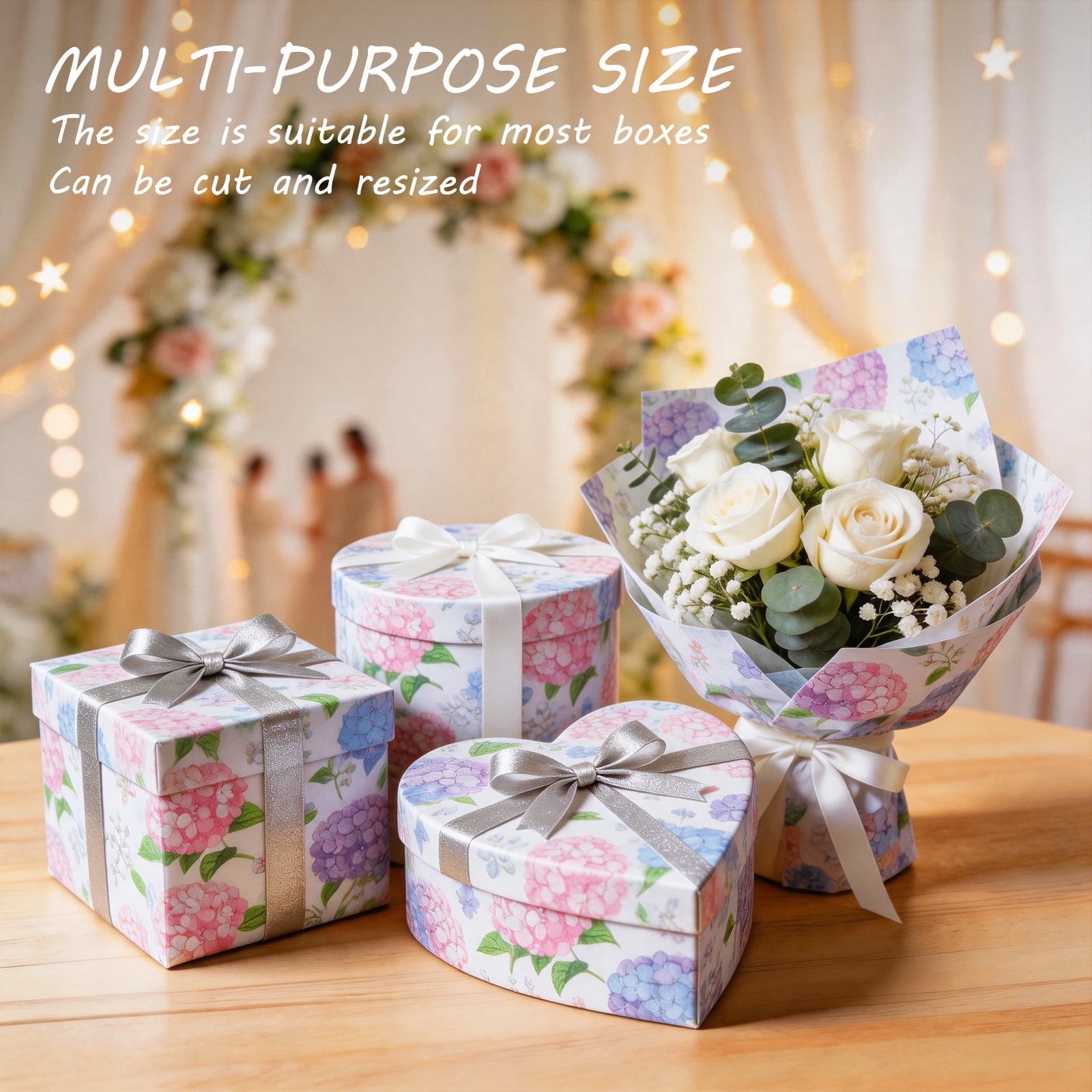 200 Sheets Tissue Paper Vintage Wildflower for Gift Bags Birthday Party Flower Decoration 20x14 in