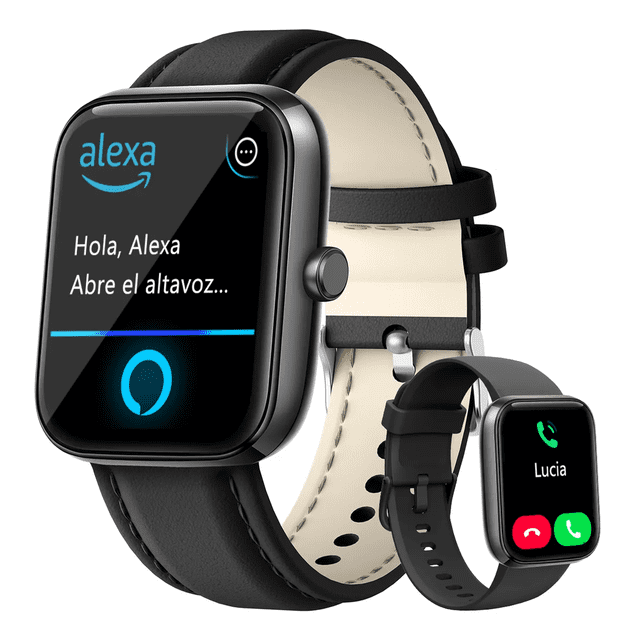 Reloj Smartwatch Reloj Inteligente Bluetooth Llamada Alexa Malubero Negro
