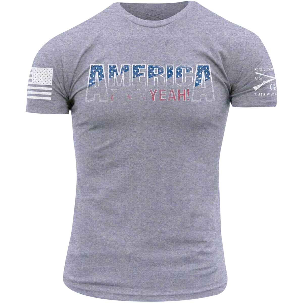 Grunt Style Grunt Style America, F*ck Yeah 2.0 TShirt Gray