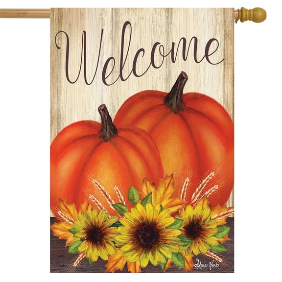Briarwood Lane Pumpkin Pair Autumn House Flag