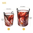 thumbnail image 5 of Fotbe Red Leaf Flame Fox Laundry Basket with Handles, Waterproof Large Laundry Hamper, Wash Bag for Corner Dorm, Rolling Laundry Basket with Handles-Medium, 5 of 8