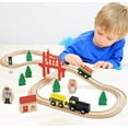thumbnail image 4 of HYPERLIVING Wooden Train Set for Toddler - 39 Piece- with Wooden Tracks Fits Thomas, Brio, Chuggington, Melissa and Doug- Expandable, Changeable-Train Toy for 3 4 5 Years Old Girls & Boys, 4 of 8