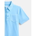 thumbnail image 3 of Wonder Nation Boys' Garment Dye Polo Shirt, Sizes XS-XXL & Husky, 3 of 3