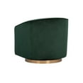thumbnail image 5 of Maklaine 19" Modern Fabric Barrel Back Swivel Lounge Chair in Deep Green, 5 of 8