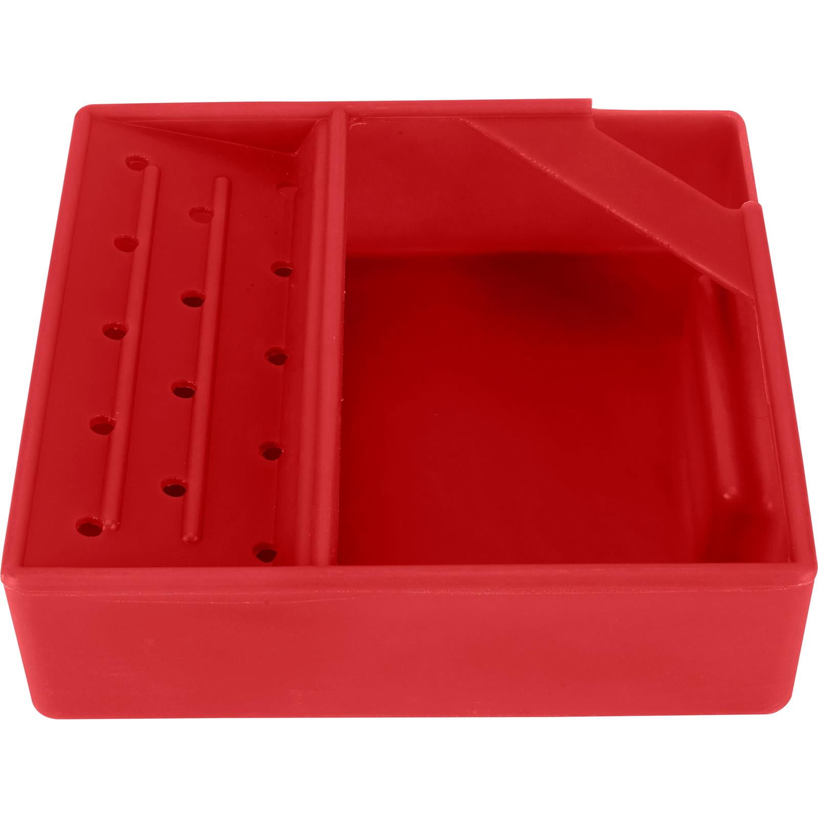 Speedway Motors Plastic 5 Quart Oil Drain Drip Pan for Quick Change Rear Axle Units Rotomolded HDPE with Angled Gear Shelf Handles and Molded Drain Spout