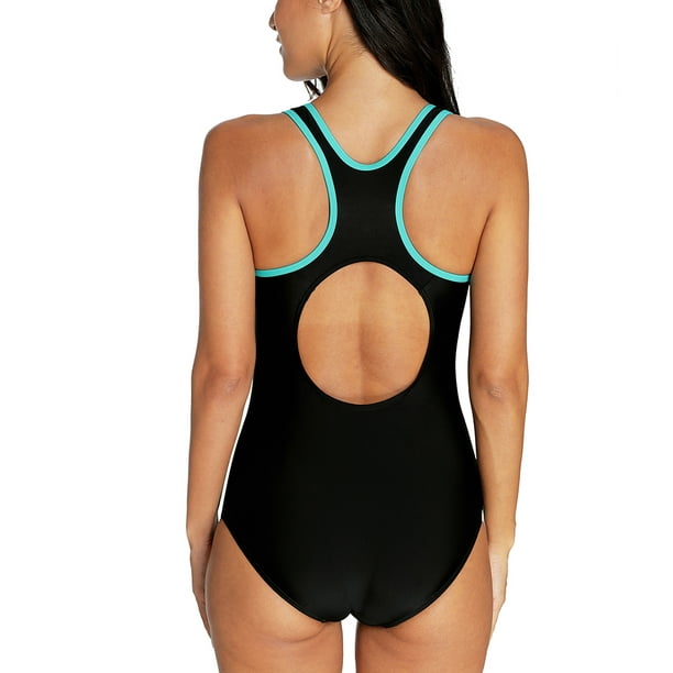 BeautyIn Women's One Piece Swimsuit Tummy Control Swimming Racing Swimwear  Built-in Bra 