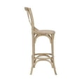 thumbnail image 6 of Linon Roxy Full Back Wood Bar Stool, 30" Seat Height, Gray Finish, 6 of 9