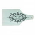 thumbnail image 1 of Sun Cutting Board, Monochrome Ornamental Zentangle Heavenly Body with Human Face Design Pattern, Decorative Tempered Glass Cutting and Serving Board, Wine Bottle Shape, Black White, by Ambesonne, 1 of 1