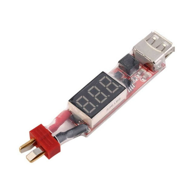 Tholdsy Enchufe convertidor de de potente 2S-6S con pantalla de voltaje adaptador USB conector de protección computadoras de Electrónica miscelánea enchufe en T