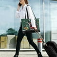 thumbnail image 5 of FORMRS Canvas Laptop Tote Bag for Women with 15.6" Computer Compartments Shoulder Handbag, Christmas Cat, 5 of 7