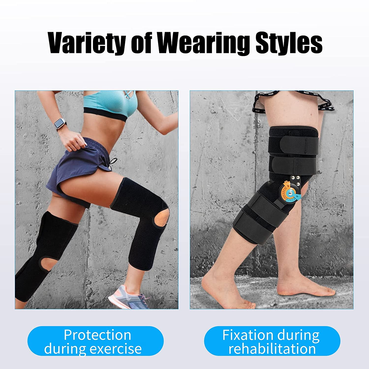 Trxaluviy Hinged ROM Knee Brace Post Op Knee Immobilizer for Arthritis, ACL, MCL, PCL, Meniscus Tear, Injurie/Knee Pain