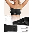 thumbnail image 3 of MINTREUS Womens Strapless Bras Jelly Push Up Bandeau Bra Non Slip Wireless Supportive Padded Bras Seamless Comfortable Tube Bra, 3 of 9