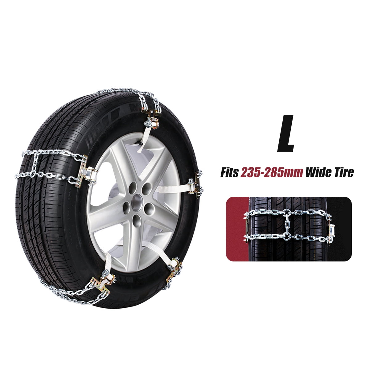 Car Antiskid Snow Mud Tire Tyre Chains Strap Emergency Universal Steel