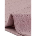 thumbnail image 5 of DARING DIVA Women's Plus V Neck Ruffle Long Sleeve Lace Crochet Casual Blouse 1X Pink, 5 of 6