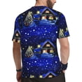thumbnail image 2 of Rocae Christmas Night for Men's Mesh Quick-Dry Short Sleeve Workout T-Shirt,Mens Crew Neck Tee Lightweight Soft Classic T Shirts 6X-Large, 2 of 9