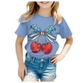 thumbnail image 1 of TZEWGL T-Shirts Basiques à Manches Courtes Col Rond Imprimé Graphique pour Filles Garçons Taille 12-13T, 1 of 4