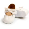 thumbnail image 5 of Baby Girls Ballet Dress Shoes - Mary Jane Soft Sole Sidebow Toddler Moccasins, 5 of 7