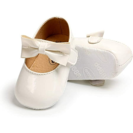 Infant Baby Girl Shoes Baby Mary Jane Flats Princess Wedding Dress Shoes Crib Shoe for Newborns Infants Babies