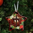 thumbnail image 2 of Ceramic Christmas Tree Ornaments, Jesus Christian Cross Christmas Hanging Ornament With Ribbon, Christmas Gifts - Oval, 1 Pcs, 2 of 6
