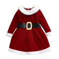 thumbnail image 3 of JLMSPLWG Smocked Christmas Dress Toddler Christmas for Baby Christmas Tree Dress Girls Semi Formal Dresses Clothes Y2k Cute Baby Girl Clothes Kids, Red 4-5 Years, 3 of 9