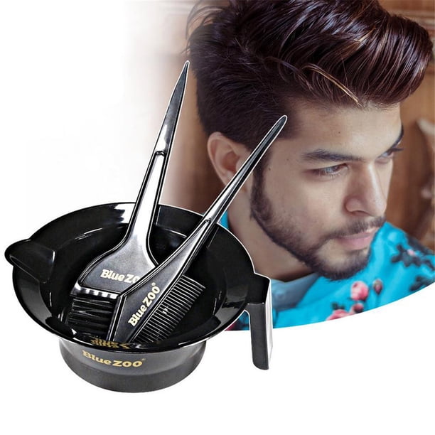 Juego de 3 cepillos y cuencos de plástico para teñir el cabello, peines y herramientas para peinar el cabello.