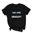 thumbnail image 4 of Gamivast "We Are Uruguay" Graphic T-Shirt for Women Soccer Fan Apparel Short Sleeve Crew Neck Tee Soft Lightweight Summer Sports Everyday Comfortable Top Black L, 4 of 5