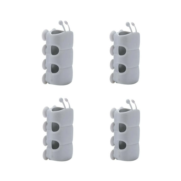 AuroraX Shower Head Holder for Hand Held,Wall Mount 4 Pcs Shower Head Holder with Suction Cup Power Wash Easy Installation Clean Hair and Skin