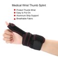 thumbnail image 4 of Soporte para el pulgar, protector ajustable del estabilizador del dedo Gancho transpirable Tipo de bucle Férula de espica para el pulgar para ambas manos Esguinces de mu?eca Fracturas estables Unbranded JM12549, 4 of 7