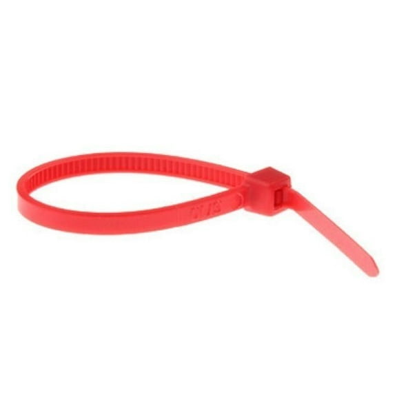 5.7", 40 lb. Red Cable Ties - (pack of 100)