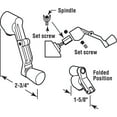 thumbnail image 2 of Universal, Diecast, White, Folding Crank Handle for Casement Windows, 2 of 4