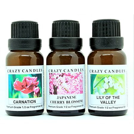 Crazy Candles 3 Bottles Set, 1 Carnation