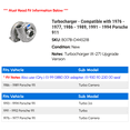 thumbnail image 2 of Turbocharger - Compatible with 1976 - 1977, 1986 - 1989, 1991 - 1994 Porsche 911 1987 1988 1992 1993, 2 of 2
