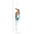 thumbnail image 3 of DecMode 32" Teal Shell Spiral Waterfall Geometric Windchime with Black Rope, 3 of 7