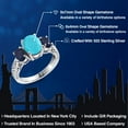thumbnail image 2 of Gem Stone King 2.61 Ct Oval Green Turquoise Blue Sapphire 925 Sterling Silver Ring (Size 6), 2 of 6