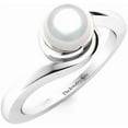 thumbnail image 2 of Fresh Water White Pearl 925 Sterling Silver Ring Handmade Mother Pearl Ring Engagement Band Women Gifts for Special Occasions Gold 8, 2 of 2