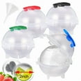 thumbnail image 4 of Diy Round Ice Cube Ball Maker Pp Tray Plastic Sphere Mold Bar Whiskey Cocktails, 4 of 6