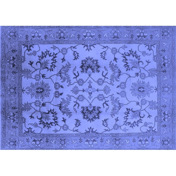 Ahgly Company Indoor Rectangle Oriental Blue Traditional Area Rugs, 2' x 3'
