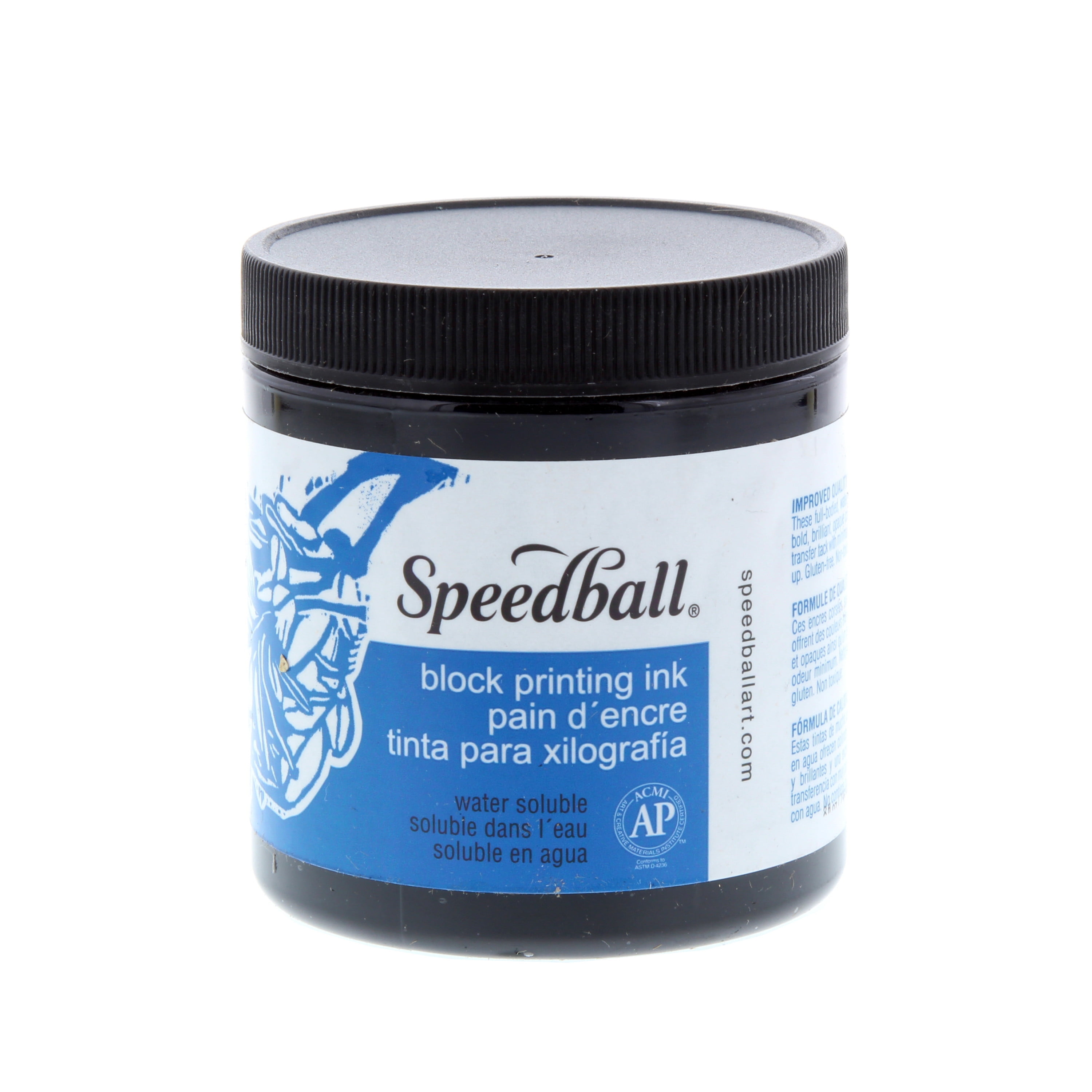 Speedball Block Printing Ink, WaterBased, 8 oz. Jar, Black Walmart