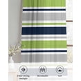 thumbnail image 6 of Green Gray Striped Sheer Curtains 45 Inch Length 2 Panels Set for Living Room/Bedroom, Farmhouse Stripes Modern Abstract Art Kitchen Curtains Grommet Semi-Sheer Curtains Window Treatments 42"x45"x2, 6 of 7