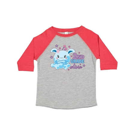 

Inktastic 2nd Grade Diva with Cute Blue Monster Gift Toddler Toddler Girl T-Shirt