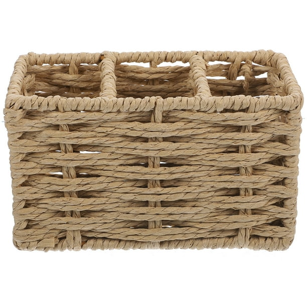 Cesta para guardar utensilios, compartimento para cubiertos, tenedor y organizador de cubiertos.