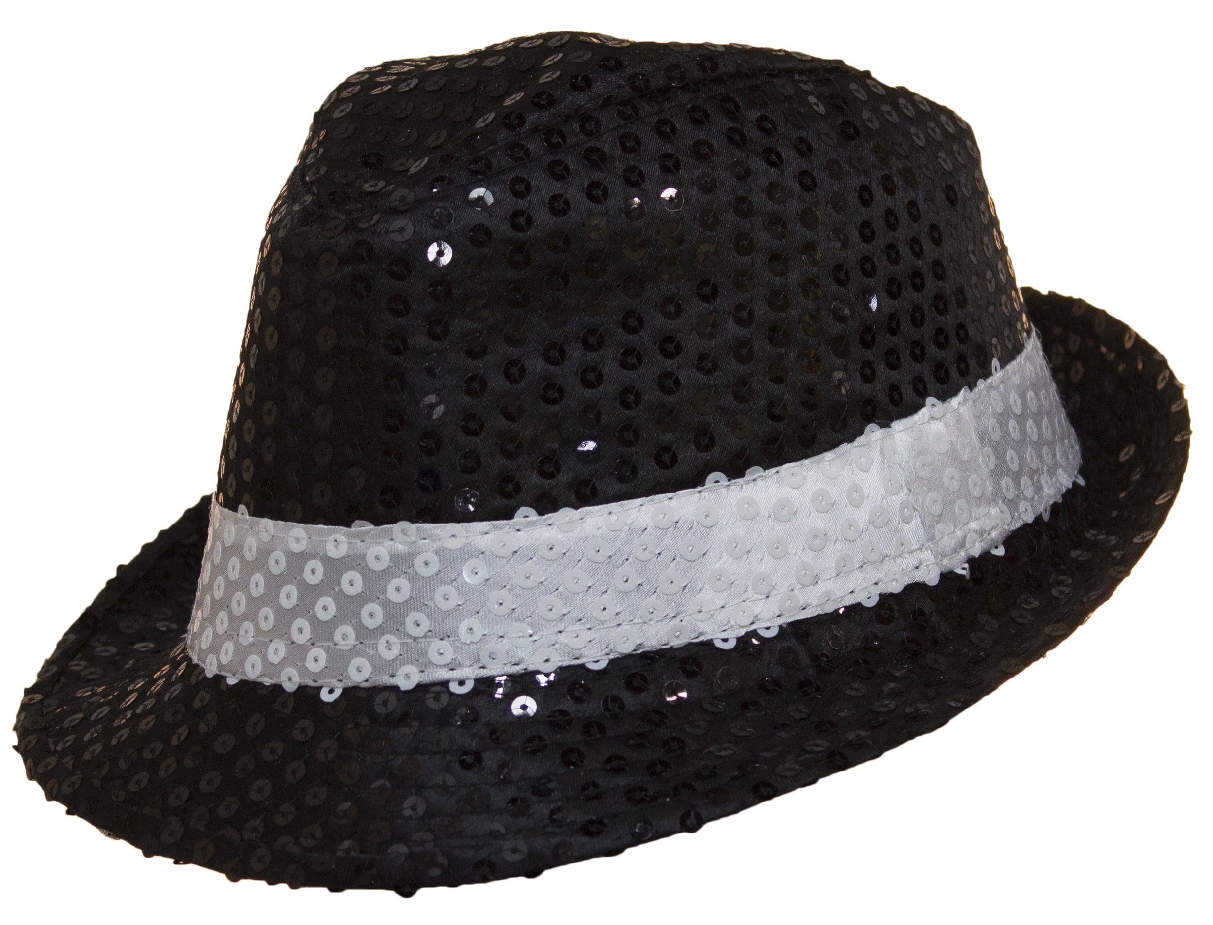 black sequin fedora