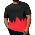 thumbnail image 2 of JAJAHO Mens Short Sleeve T Shirt Plus Size Loose Fit Fashion Casual 3D Printed Crew Neck Color Block T-Shirts Graphic Tee Trendy Tops, 2 of 5
