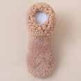 thumbnail image 2 of ZCNKMX Ladies' Plush Thickened Floor Socks, Lamb Wool Blend with Warm Home Foot Socks Design, Cozy and Soft like Slipper Socks for Indoor Wear, Brown, 2 of 3