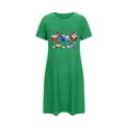 thumbnail image 5 of Blmnix Sleep Shirts for Women Sleepshirts Short Nightgowns Bamboo Nightgowns Sleep Shirt Above-the-Knee Short Sleeve Crew Neck Green Moo Moos for Women Nightgown, 5 of 7