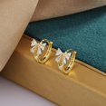 thumbnail image 4 of Solid 925 Sterling Silver CZ Bow Hoop Earrings Ribbon for Women Teens Small Bowknot Hoop Earrings Cartilage, 4 of 7