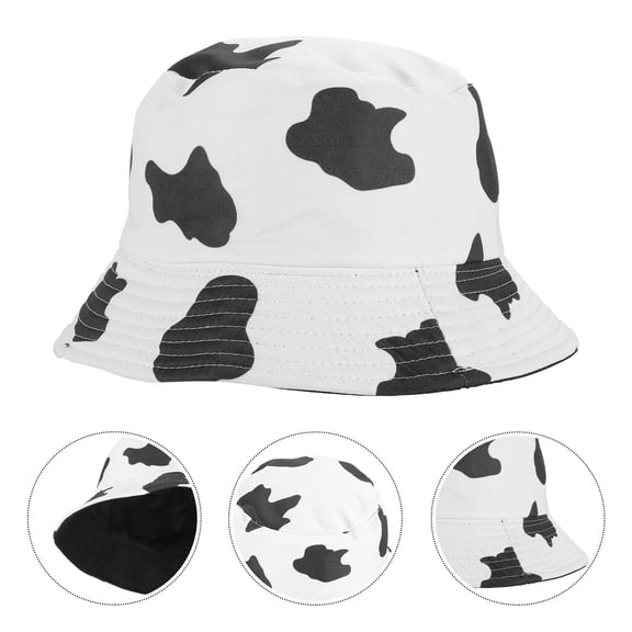 ADDHAT Hat Women Black and White Cloth 1Set for Daily Wear Beach Party